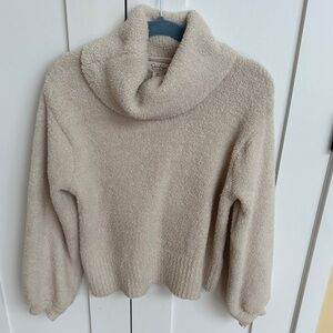Jessica Simpson Soft Beige Cowl Neck Sweater Size S